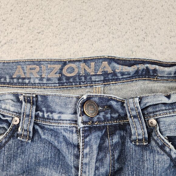 AriZona Jean Co Slim Fit Straight Leg Denim Mens 36x34 Blue Cotton Y2K Pants - Picture 7 of 10
